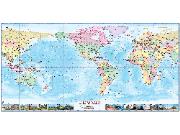 World Political USA Centered Wall Map World Political USA Centered Wall Map