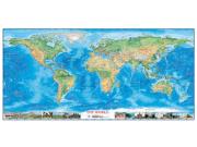 Physical with USA West Europe Centered Wall Map Physical with USA West Europe Centered Wall Map