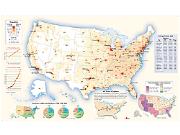 US Population Wall Map from GeoNova