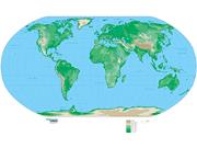 Europe Centered Physical Robinson Wall Map Europe Centered Physical Robinson Wall Map