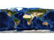 World Topography and Bathymetry Wall Map World Topography and Bathymetry Wall Map