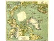 Arctic Regions 1925 Wall Map Arctic Regions 1925 Wall Map