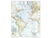 Atlantic Ocean 1941 Wall Map Atlantic Ocean 1941 Wall Map