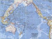 Pacific Ocean 1962 Wall Map Pacific Ocean 1962 Wall Map