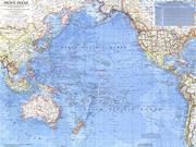 Pacific Ocean 1969 Wall Map Pacific Ocean 1969 Wall Map