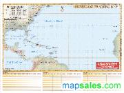 US Hurricane Chart Wall Map from GeoNova