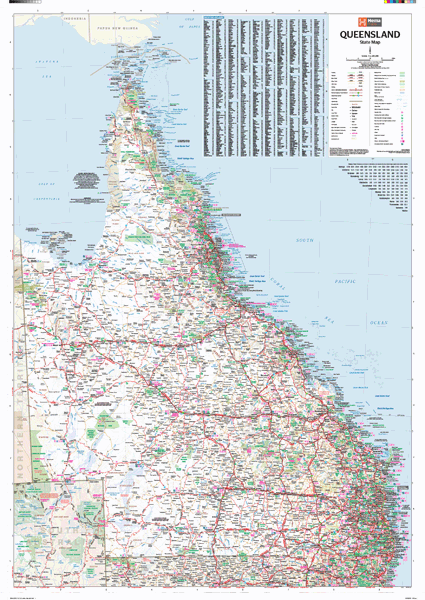 Queensland Wall Map by Hema Maps - MapSales