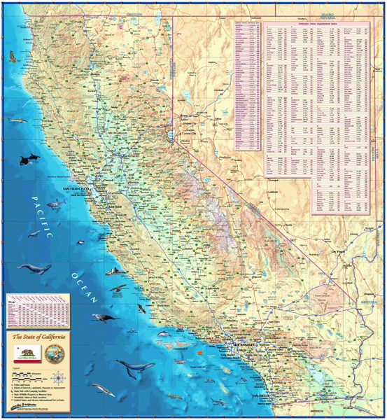 California White Wall Map By Compart Maps Mapsales Im