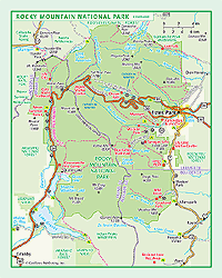 Rocky Mountain National Park Wall Map by GeoNova