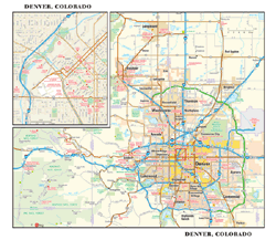 Denver Co Wall Map By Geonova Mapsales - vrogue.co