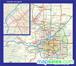 Denver, CO Wall Map GeoNova