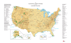 National Park System of the United States Wall Map by GeoNova