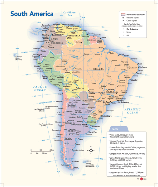 South America Political Wall Map by GeoNova - MapSales