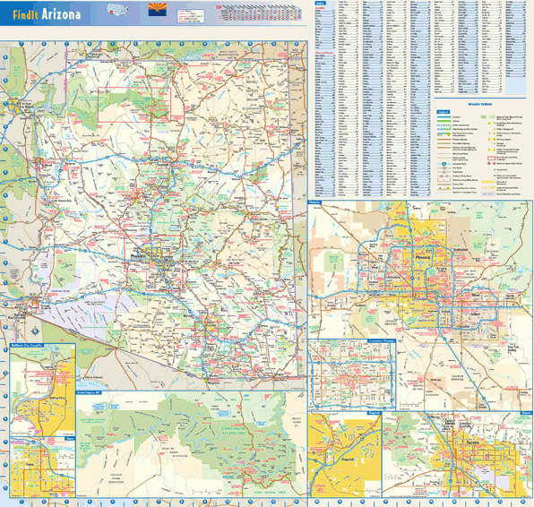 Arizona Wall Map by GeoNova