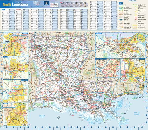 Louisiana Wall Map by GeoNova