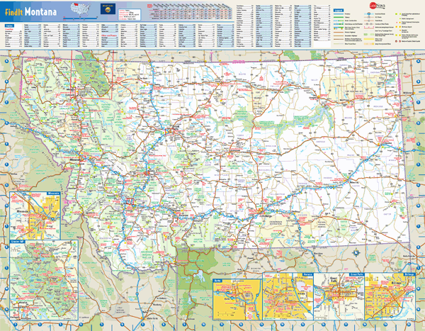 Montana Wall Map by GeoNova