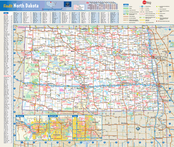 North Dakota Wall Map by GeoNova - MapSales.com