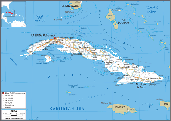 Cuba Road Wall Map by GraphiOgre - MapSales
