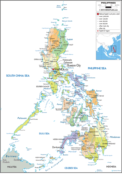 Philippines Political Wall Map by GraphiOgre - MapSales