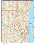 Miami Downtown Area Map