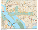 Washington DC Downtown Area Map