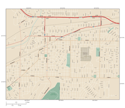 Casper Downtown Wall Map by Map Resources