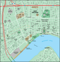 New Orleans Downtown Wall Map by Map Resources