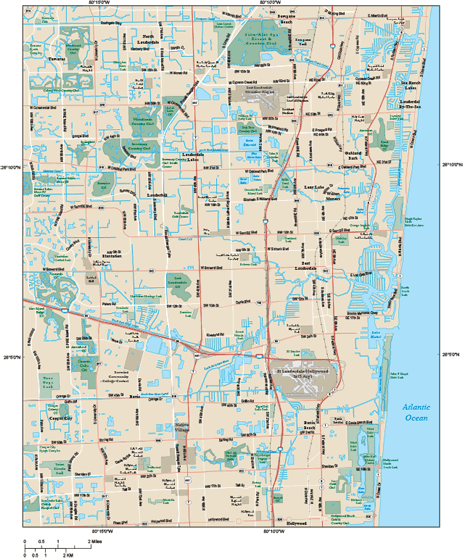 Fort Lauderdale Metro Area Wall Map by Map Resources - MapSales