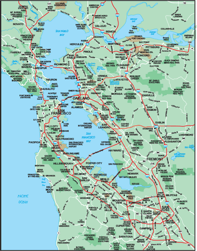 San Francisco Bay Wall Map by Map Resources - MapSales