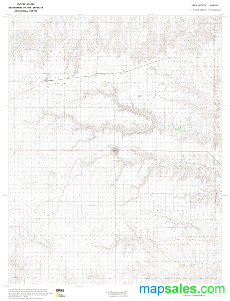 Lane County KS Topo Wall Map By MarketMAPS MapSales   Lane KS 24U 