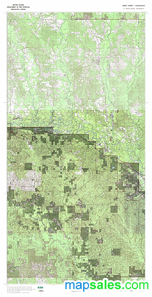 Perry County, MS Topo Wall Map By MarketMAPS - MapSales