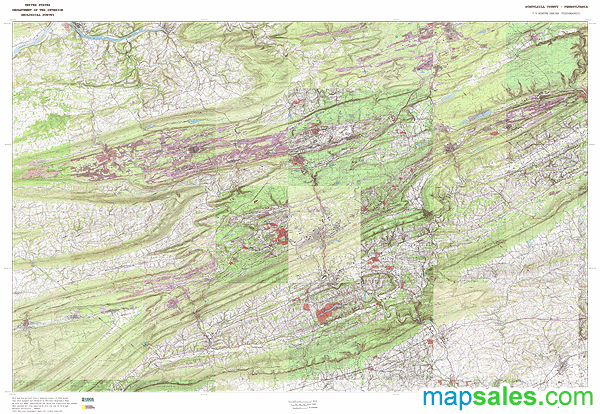 Schuylkill County, PA Topo Wall Map by MarketMAPS - MapSales