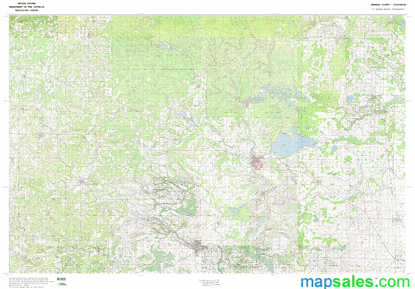 Shawano County, WI Topo Wall Map by MarketMAPS - MapSales