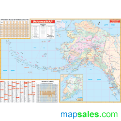 Alaska Wall Map By UniversalMap   AK839 2.GIF