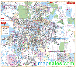 Orlando Wall Map by UniversalMap