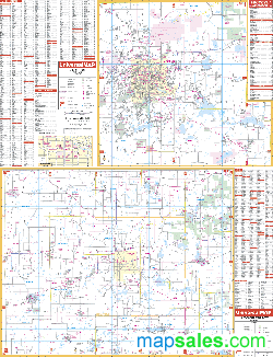 Jackson/Jackson County Wall Map by UniversalMap