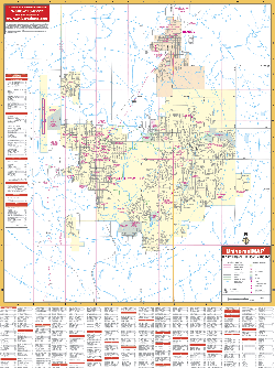 Bartlesville OK Wall Map by UniversalMap