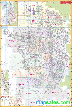 Salt Lake City Wall Map by UniversalMap